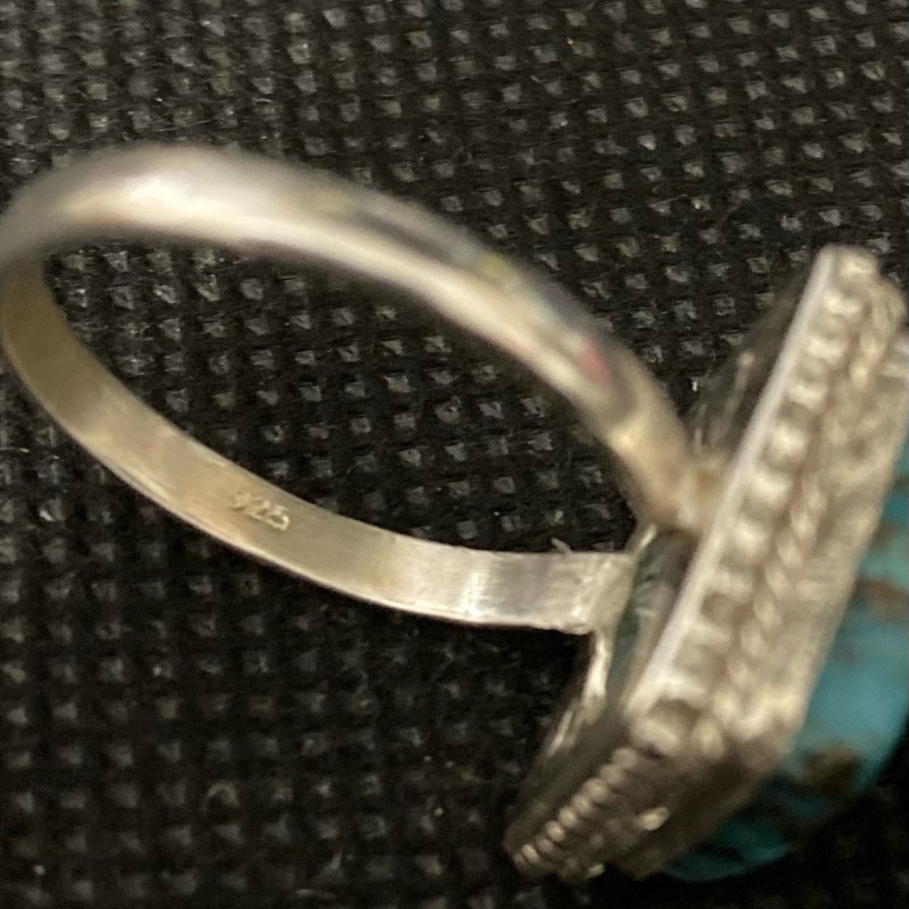 Source Unknown Turquoise And Silver Ring - image 8